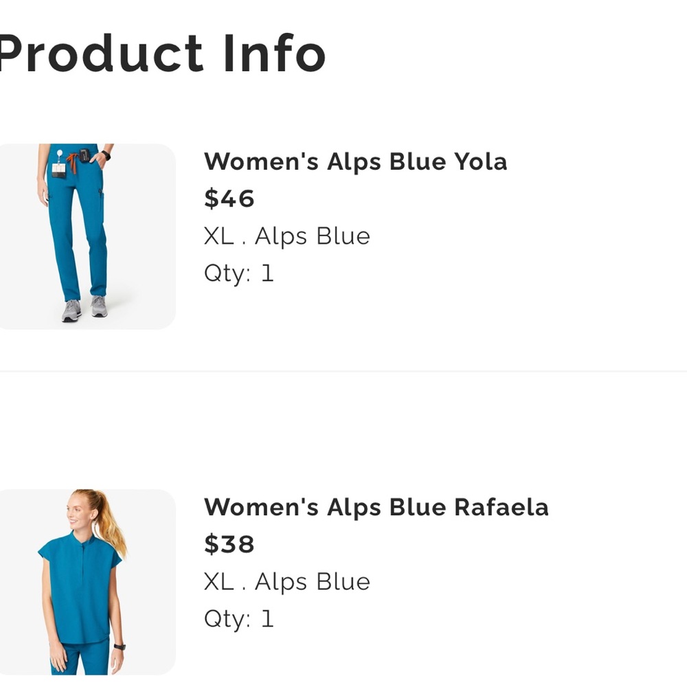 Figs Women's Alps Blue Scrub Set